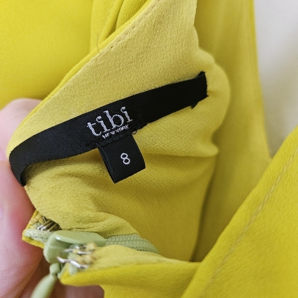 Tibi Revolve Basket Weave black white green dress size 8 - Picture 12 of 12